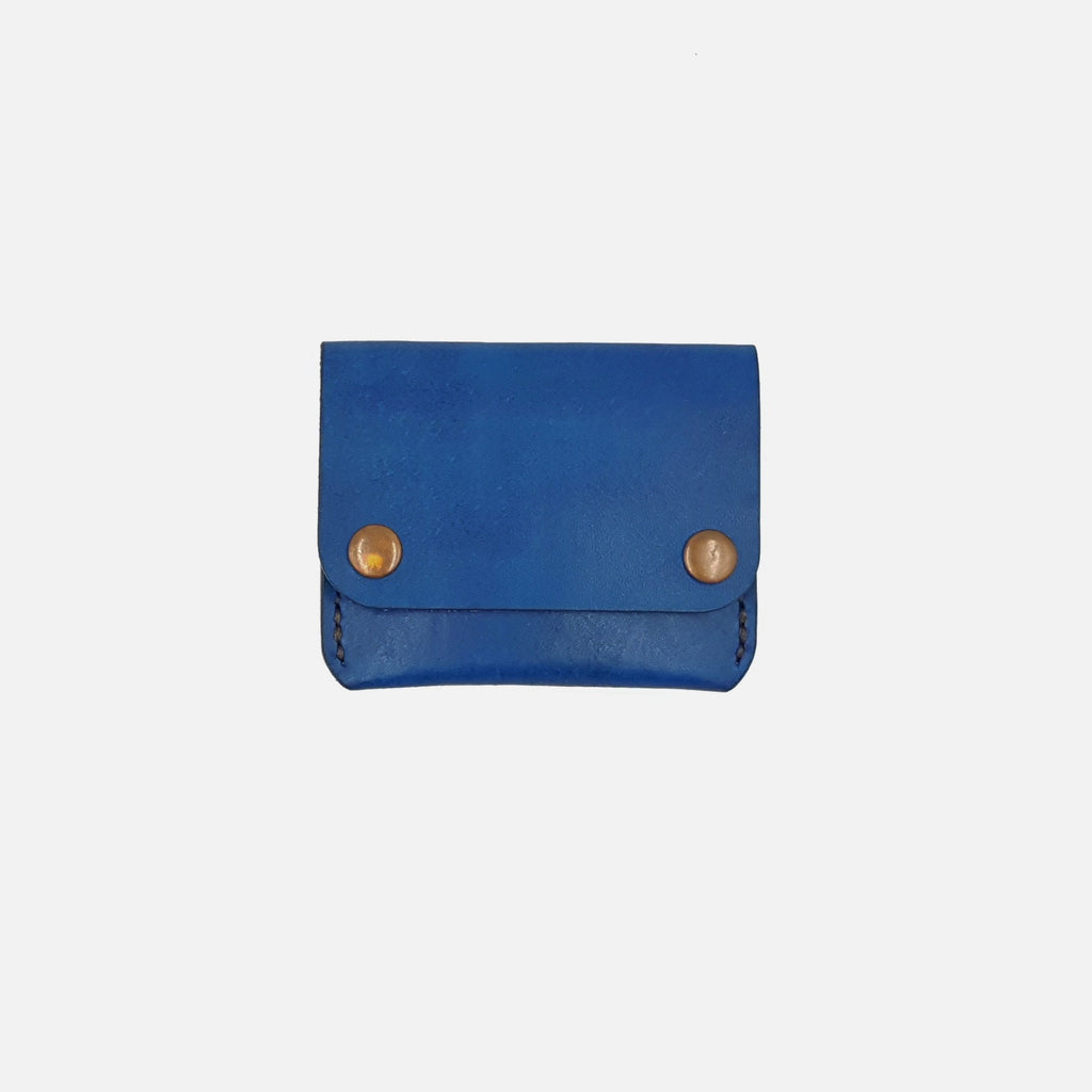 Personalised Leather Cash & Card Wallet, Secure Leather Card Case, Minimalist Leather Card Holder, Snap Button Fold Over Closure Card Wallet