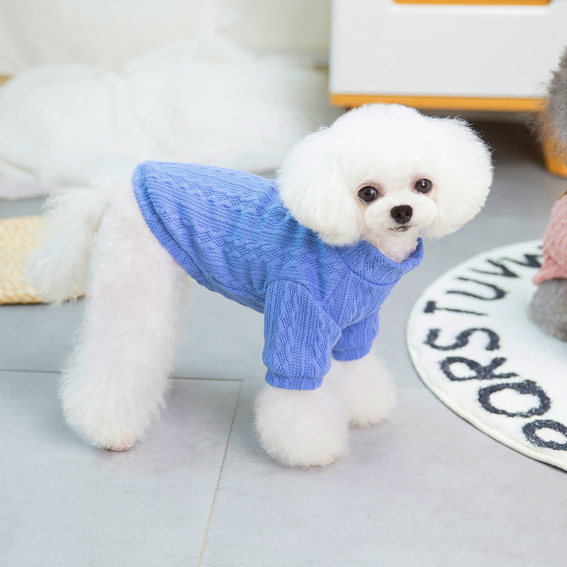 Wool Dog Sweater Warm Autumn Winter Clothing for Small Dogs Pet Supplies