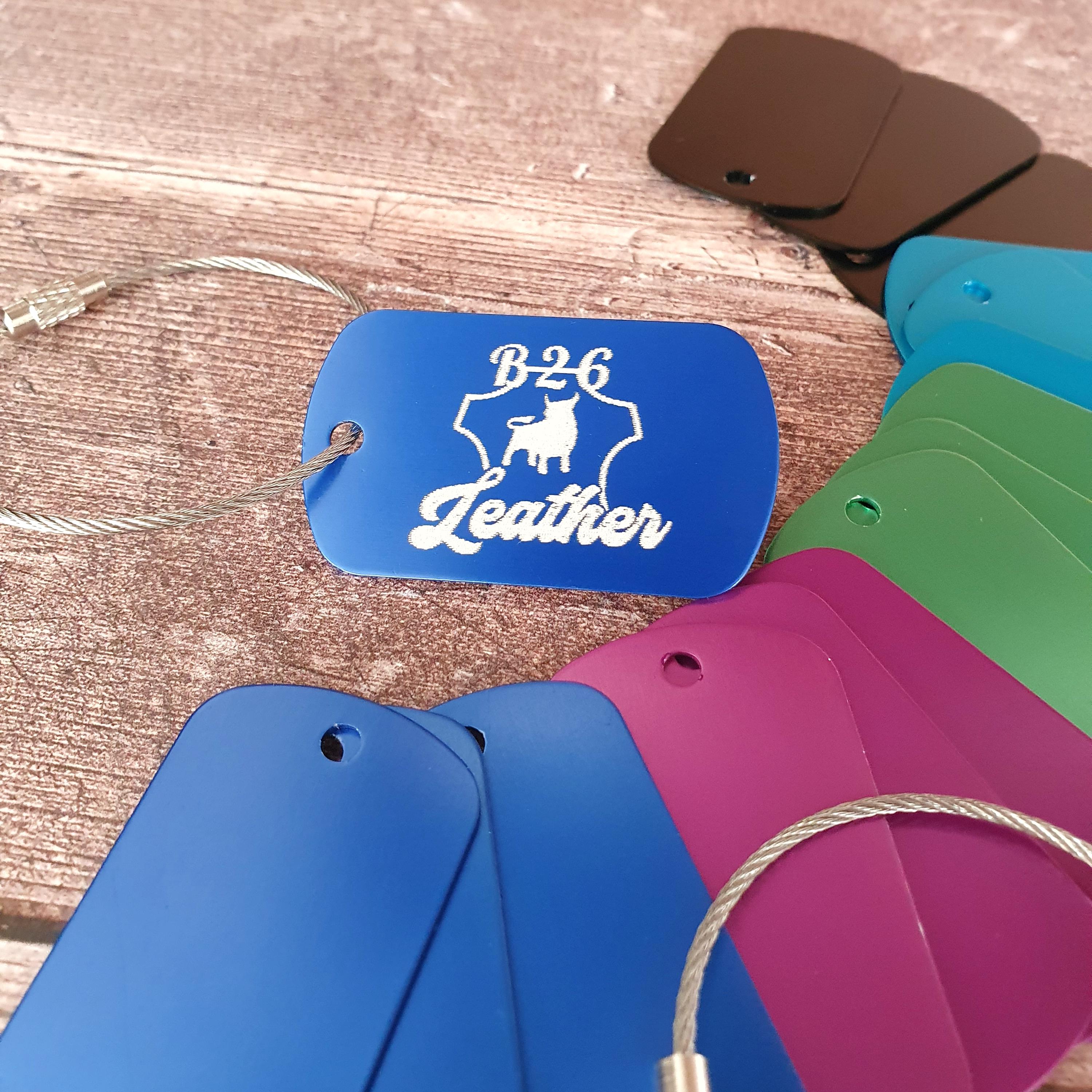 luggage Tags, Engraved Name Tags, Travel Suitcase Name Address Metal Tags, Personalised Bag Tags, Engraved Metal Keyrings