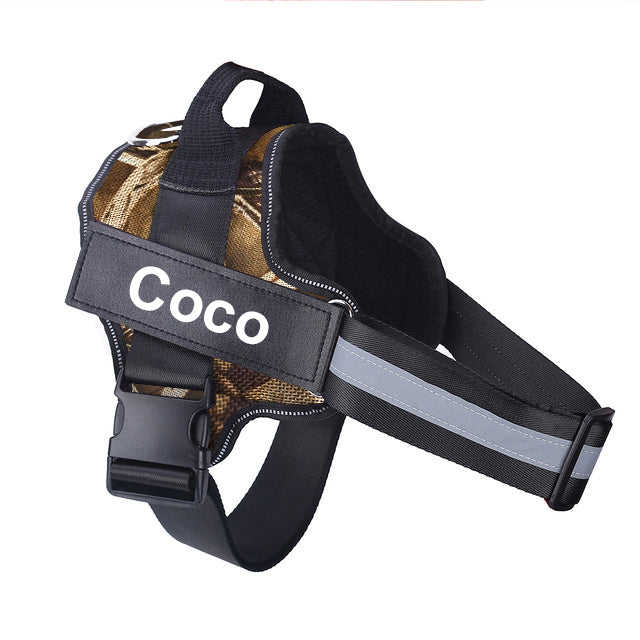 Personalised No-Pull Dog Harness with Reflective Strip