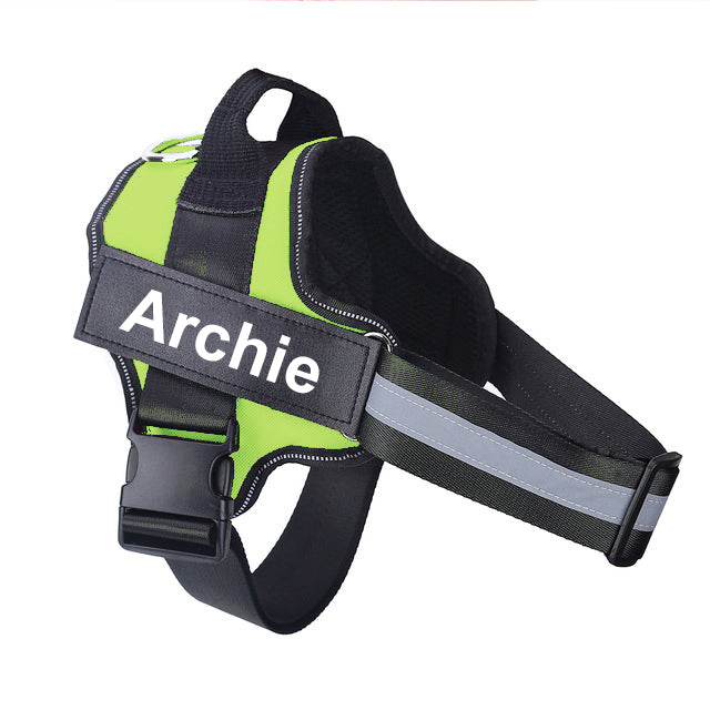 Personalised No-Pull Dog Harness with Reflective Strip