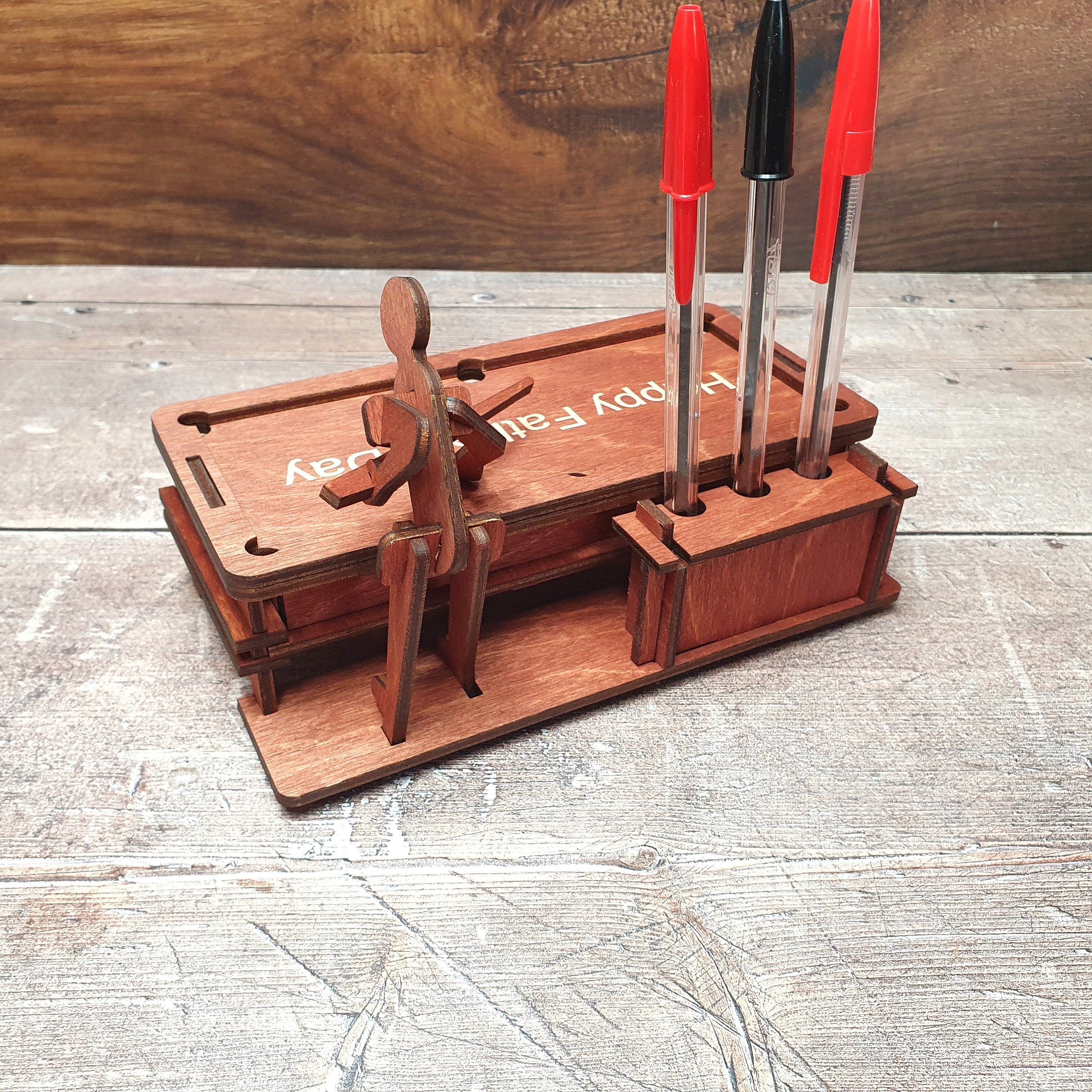Novelty Snooker Pen Holder Gift, Desktop Snooker Table Wood Ornament, Snooker Gift-Pool Play Gift, Personalised, Billiard Player Gift,