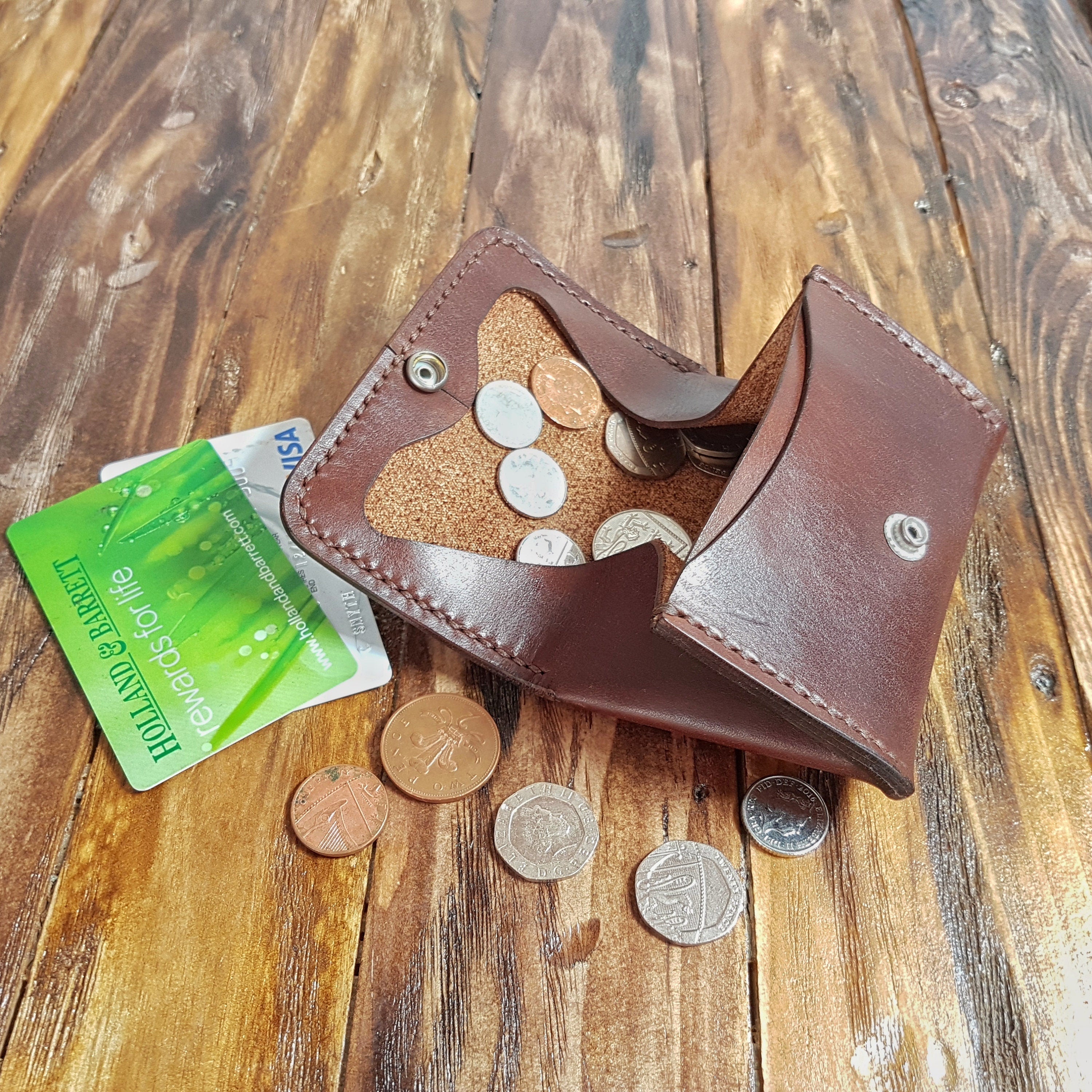 Leather Pouch Wallet, Leather Coin Purse, Unisex Coin Pouch, Leather Coin Purse Wallet With Card Holder, Coin and Card Wallet Case
