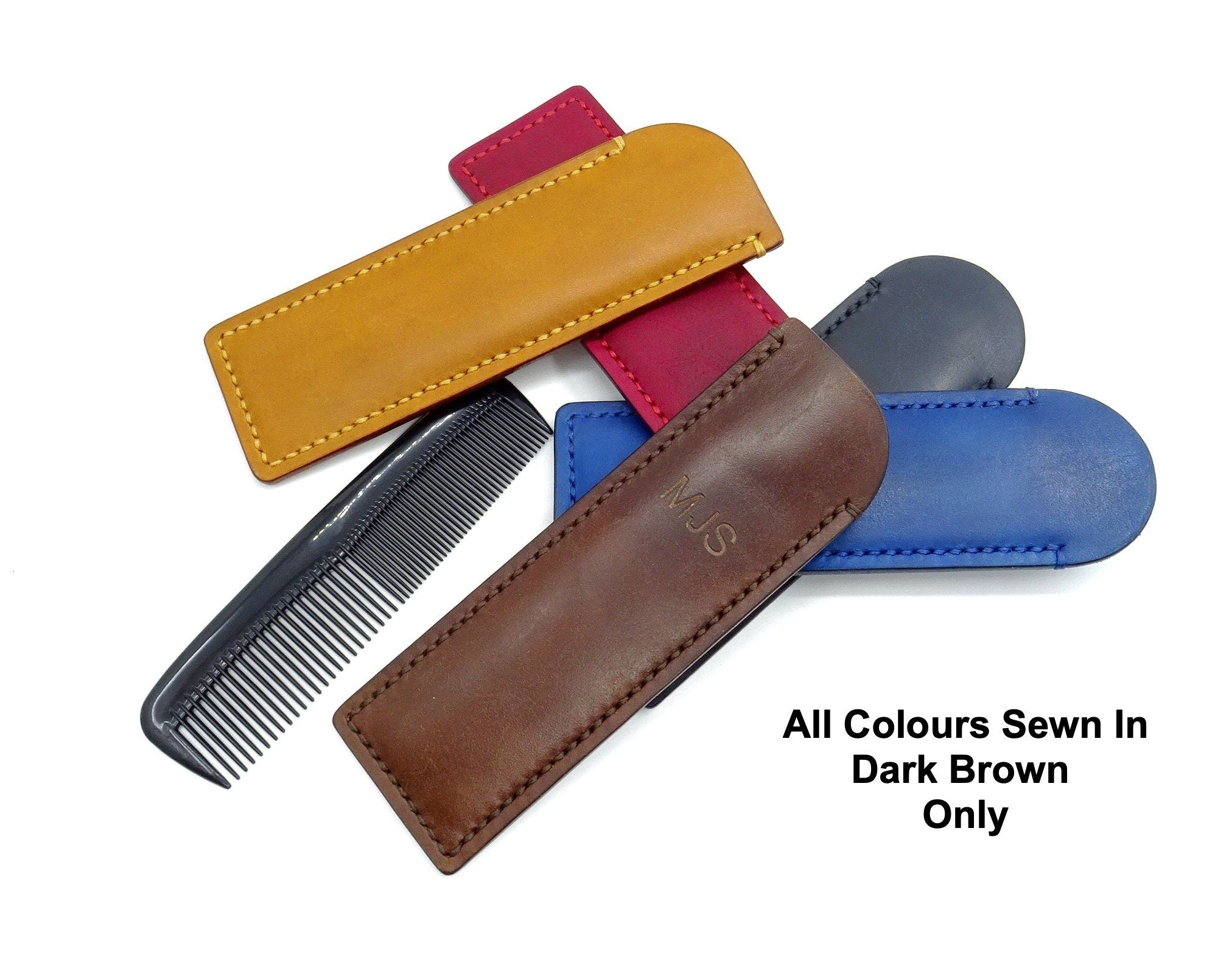 Handmade Leather Comb Sheath: Men's Beard & Hair Care