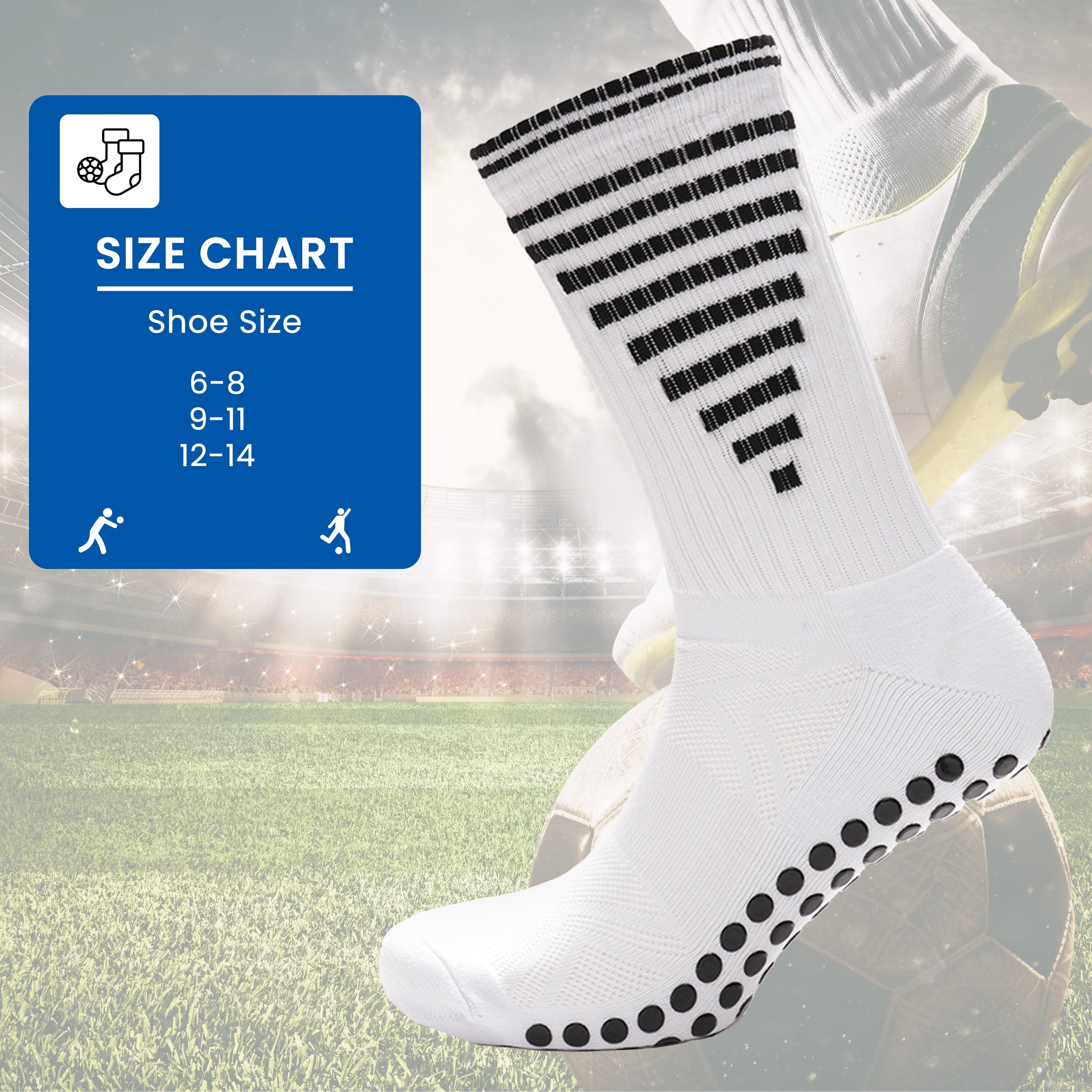 3 Pairs White Anti Slip Football Grip Socks for Men Sports Socks for Gym Running Yoga Trekking Hiking by  Sock Stack