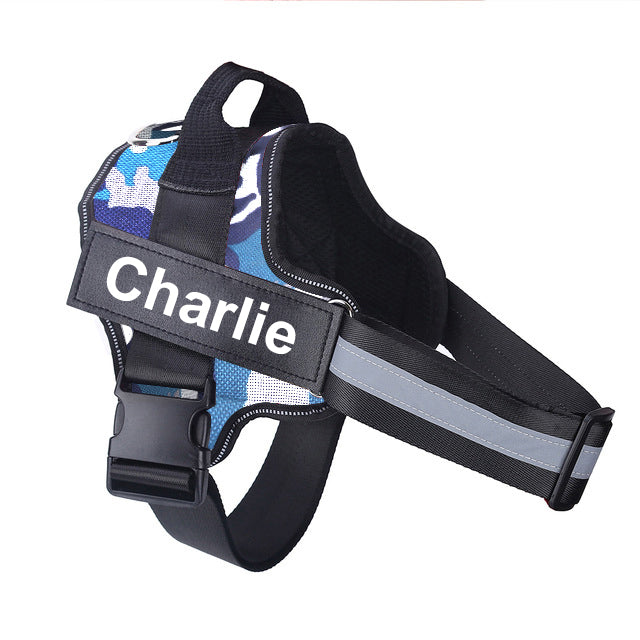 Personalised No-Pull Dog Harness with Reflective Strip