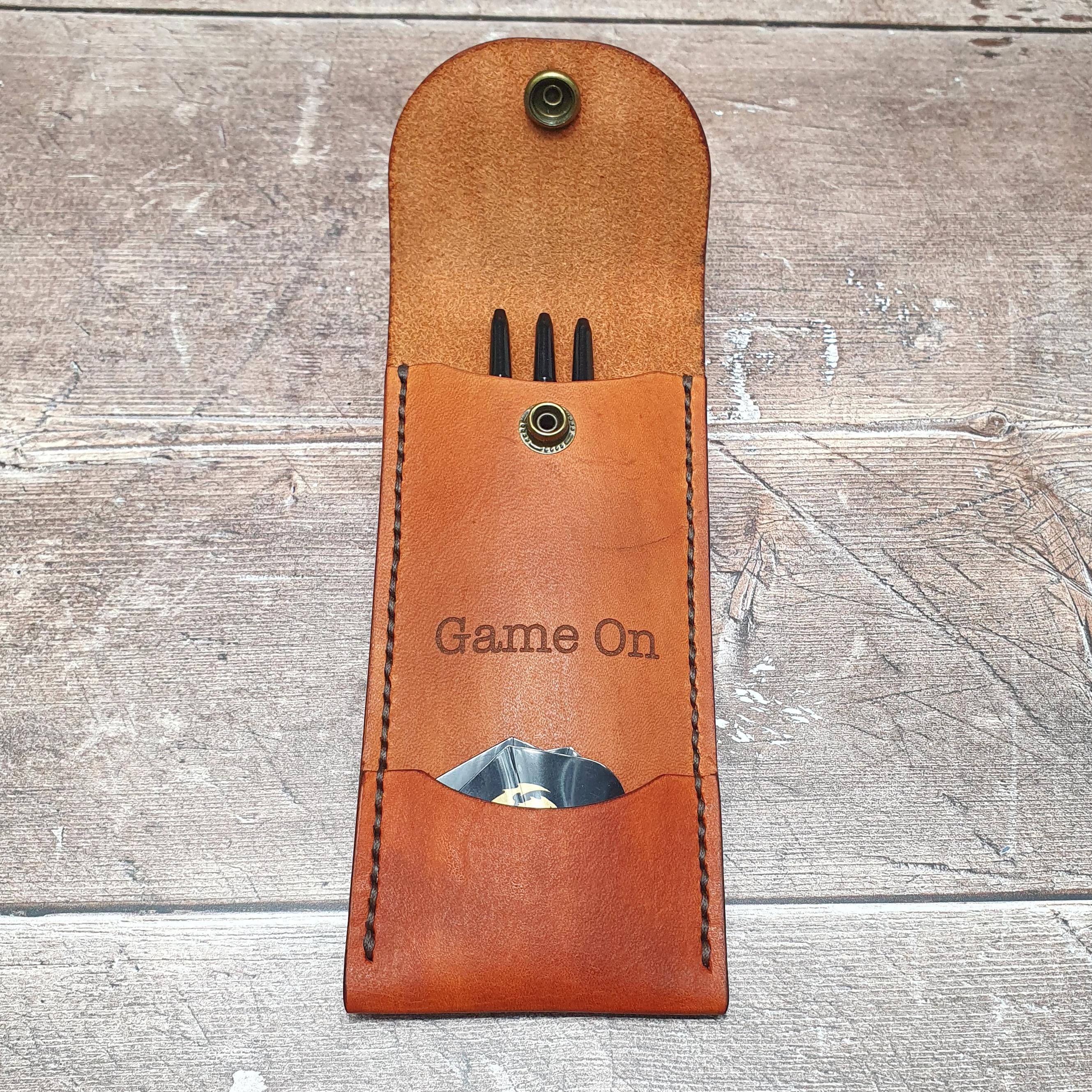 Leather Darts Case, Personalised Leather Darts Wallet, Handcrafted Dart Player Gift, Protective Darts Case, Darts Team Gift, Pub Darts Gift
