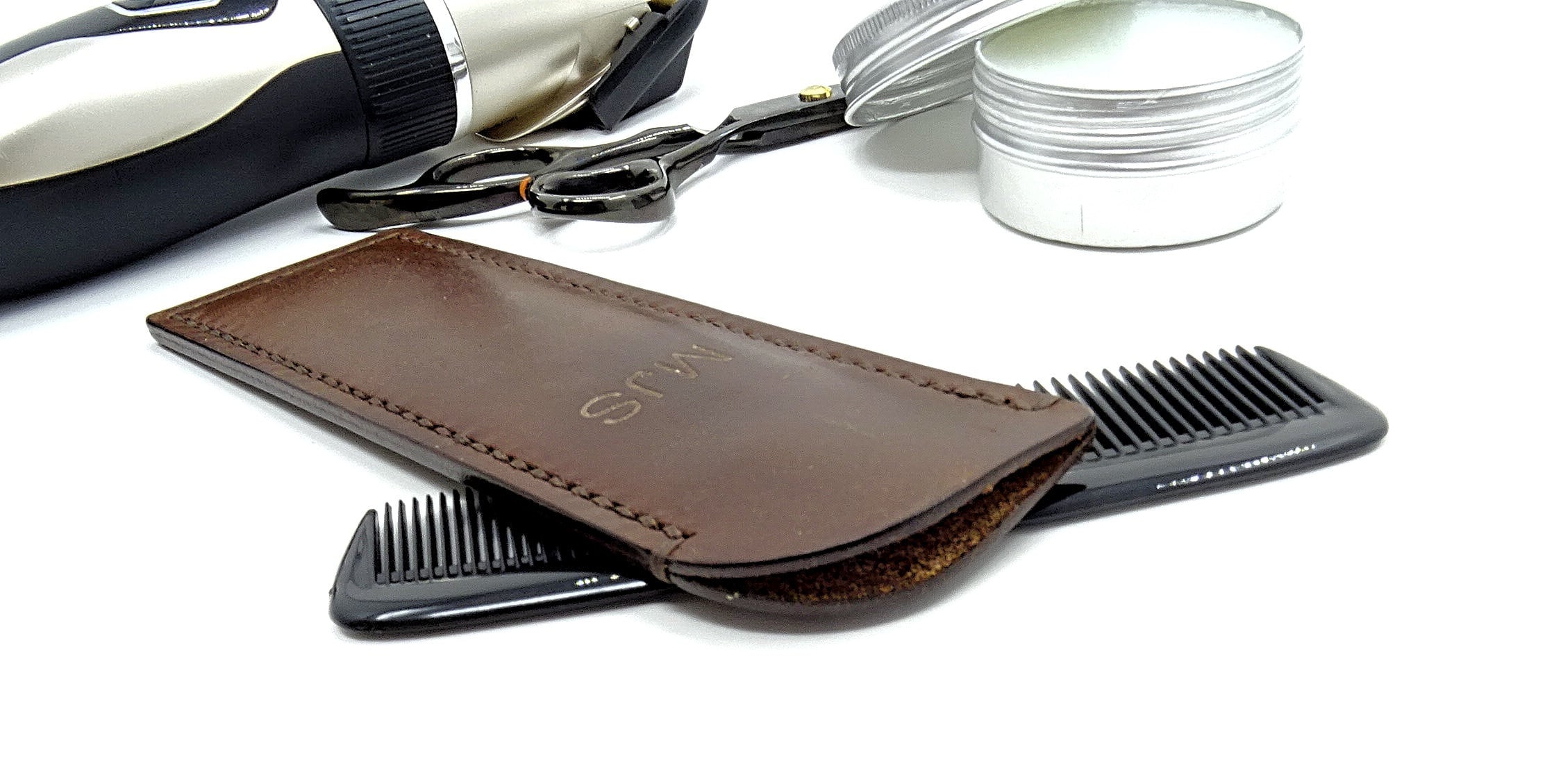 Handmade Leather Comb Sheath: Men's Beard & Hair Care
