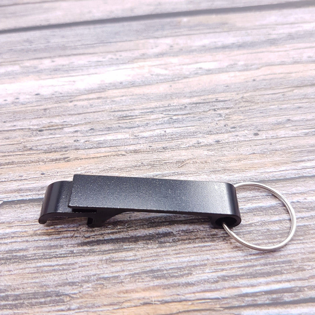 Personalized Aluminum Bottle Opener Keyring: Compact Can & Jar Opener