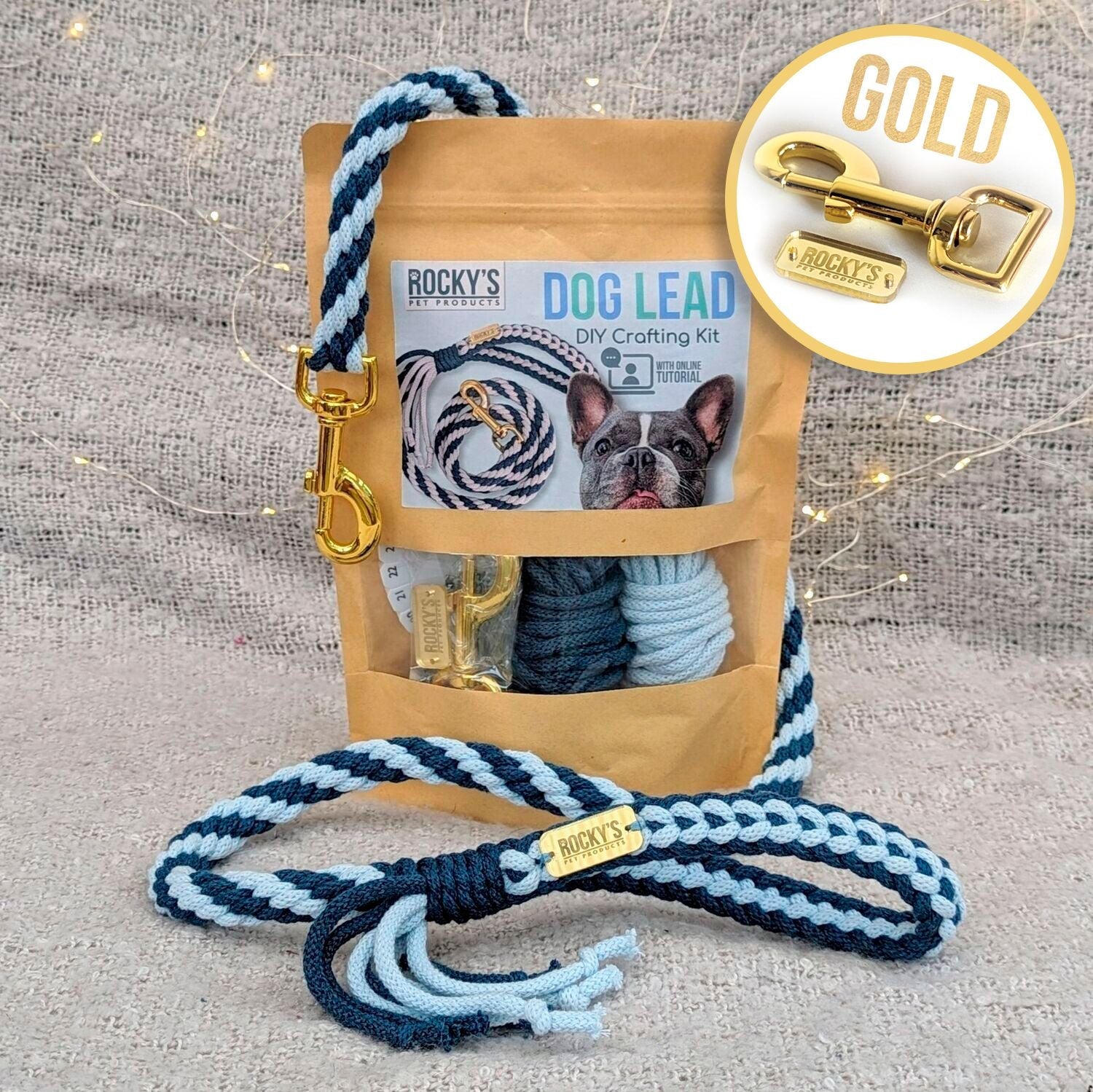 Make Your Own Dog Lead Craft Kit - BLUE