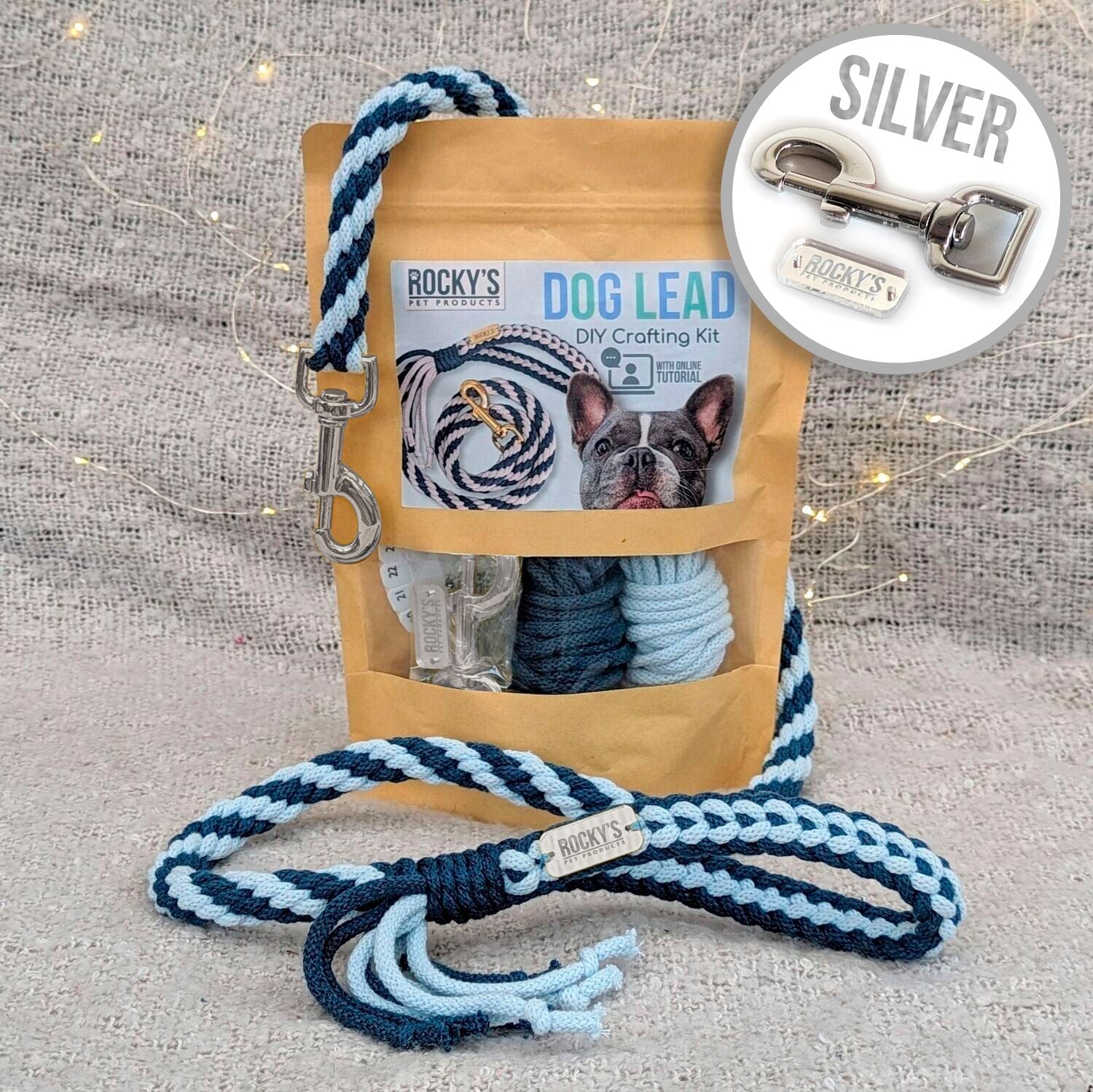 Make Your Own Dog Lead Craft Kit - BLUE