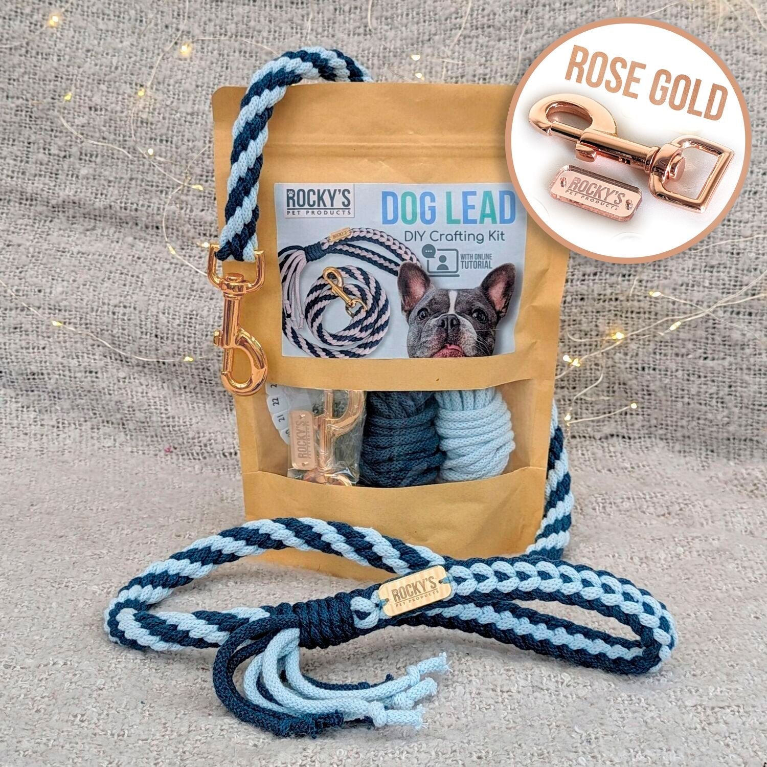 Make Your Own Dog Lead Craft Kit - BLUE