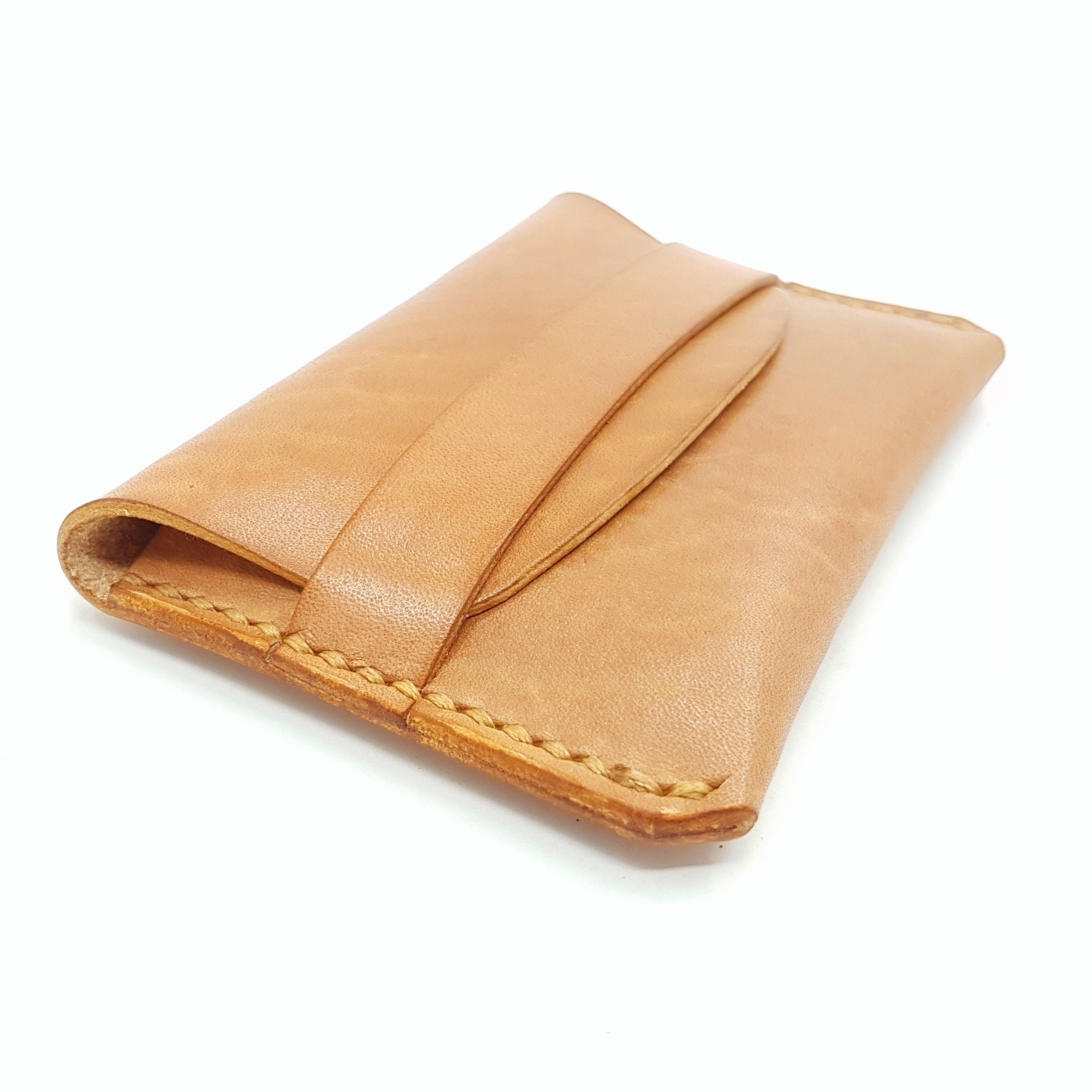 Leather Card Wallet-Full Grain Leather Card Case- Leather Card Holder-Envelope Style Card Wallet-Personalised Leather Gift-Christmas Gift