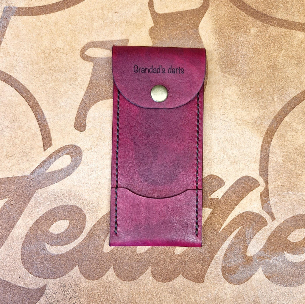 Leather Darts Pouch, Personalised Leather Darts Wallet, Handcrafted Dart Player Gift, Protective Darts Case, Darts Tournament Gift