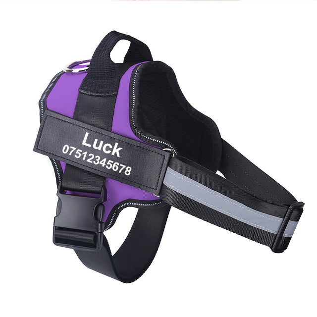 Personalised No-Pull Dog Harness with Reflective Strip