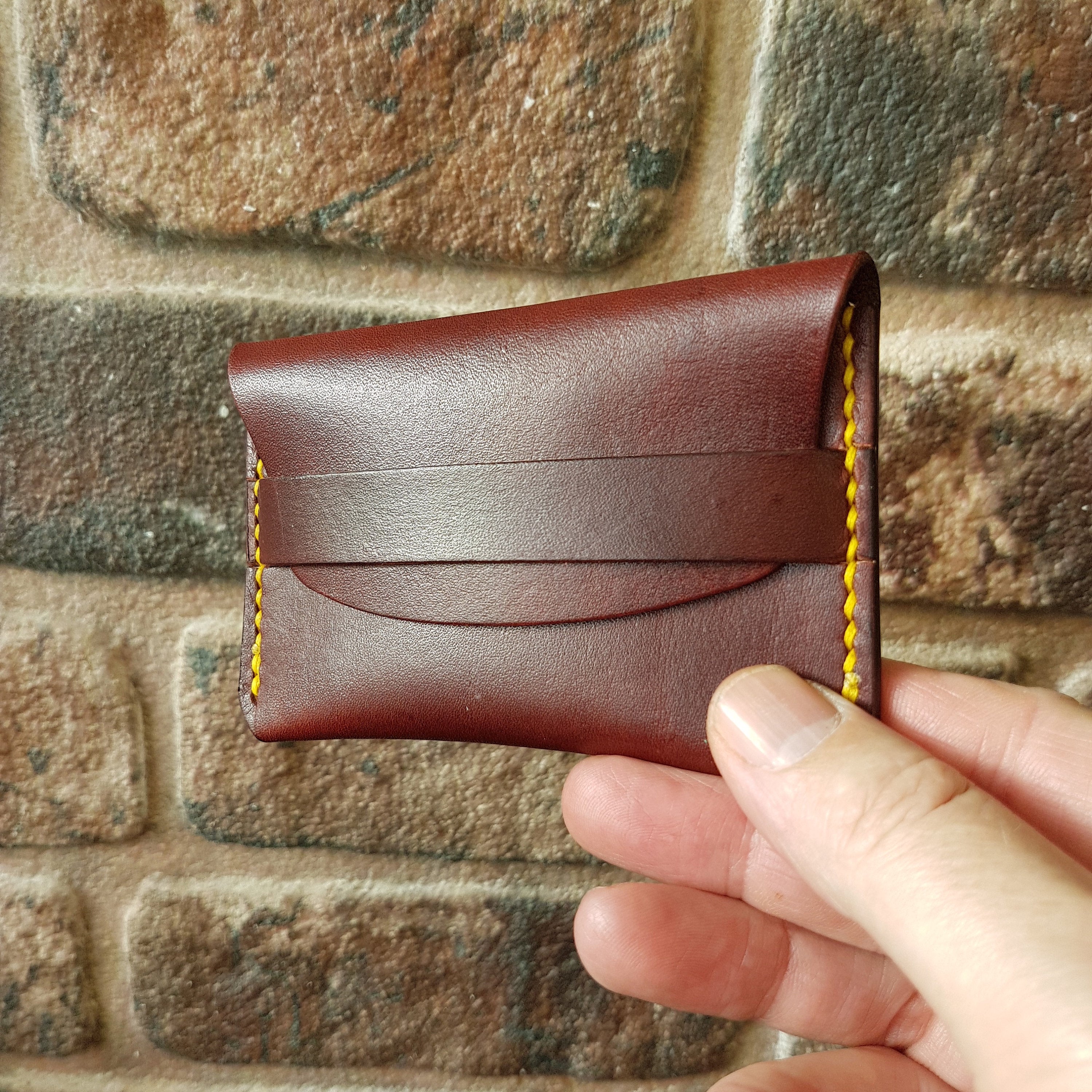 Leather Card Holder Wallet-Personalised Card Holder-Leather Credit Card Case-Envelope Style Card Wallet-Leather Business card Holder