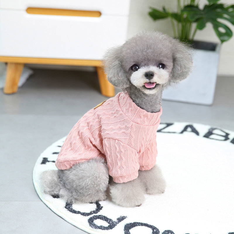 Wool Dog Sweater Warm Autumn Winter Clothing for Small Dogs Pet Supplies