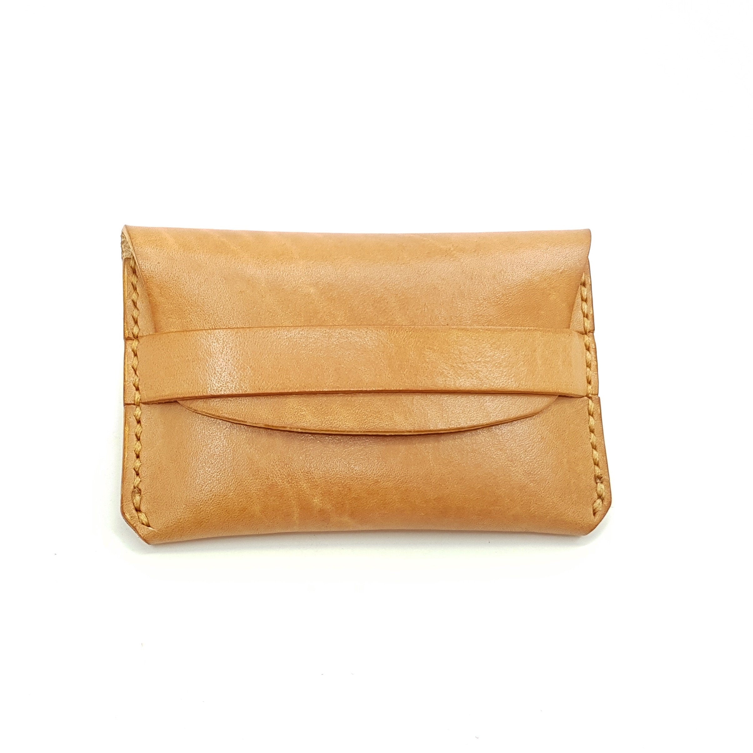 Leather Card Wallet-Full Grain Leather Card Case- Leather Card Holder-Envelope Style Card Wallet-Personalised Leather Gift-Christmas Gift