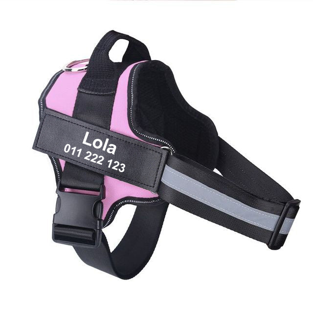 Personalised No-Pull Dog Harness with Reflective Strip