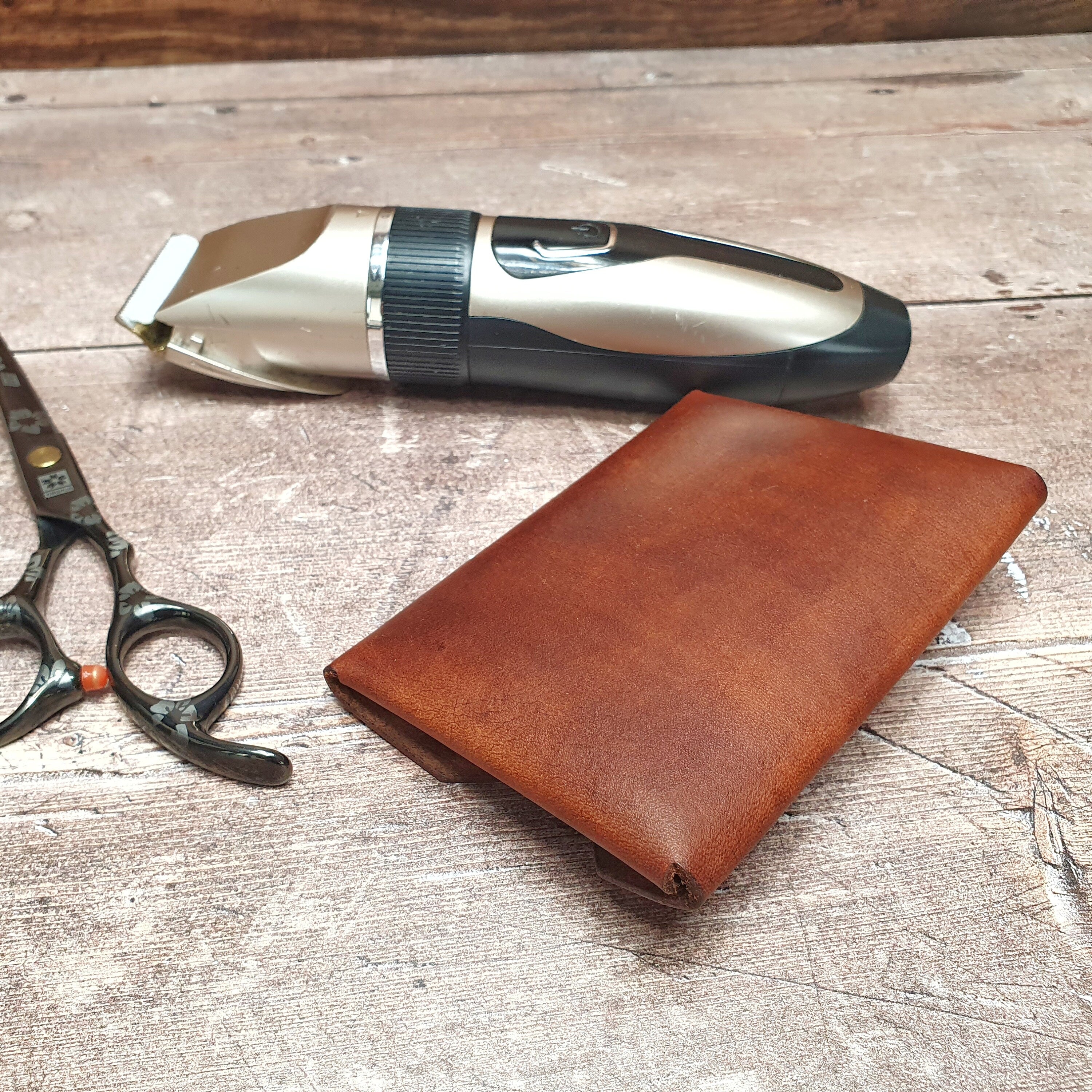 Men's Leather Beard/Hair Comb Carry Case, Handmade Leather Beard Comb Holder, Men's Grooming Gift, Personalised Comb Case, Magnetic Button