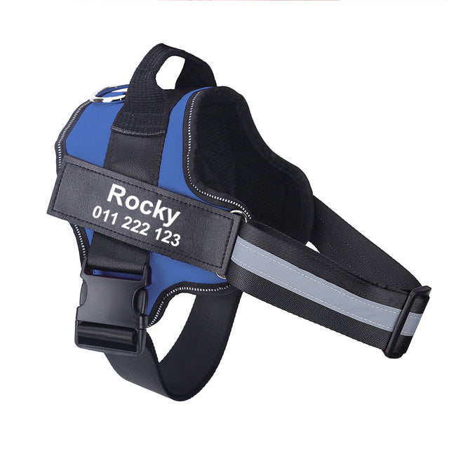 Personalised No-Pull Dog Harness with Reflective Strip
