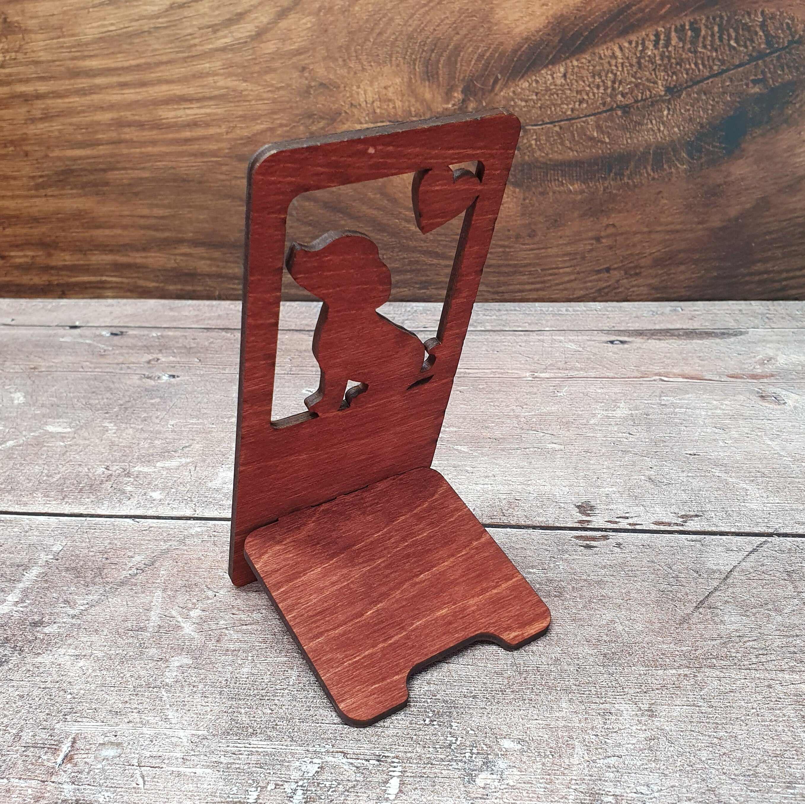 Personalised Wood Phone Stands, Phone holder Gift, Mobile Phone Stand, Collapsible Phone Stand, Birthday Gift, Fathers Day Gift