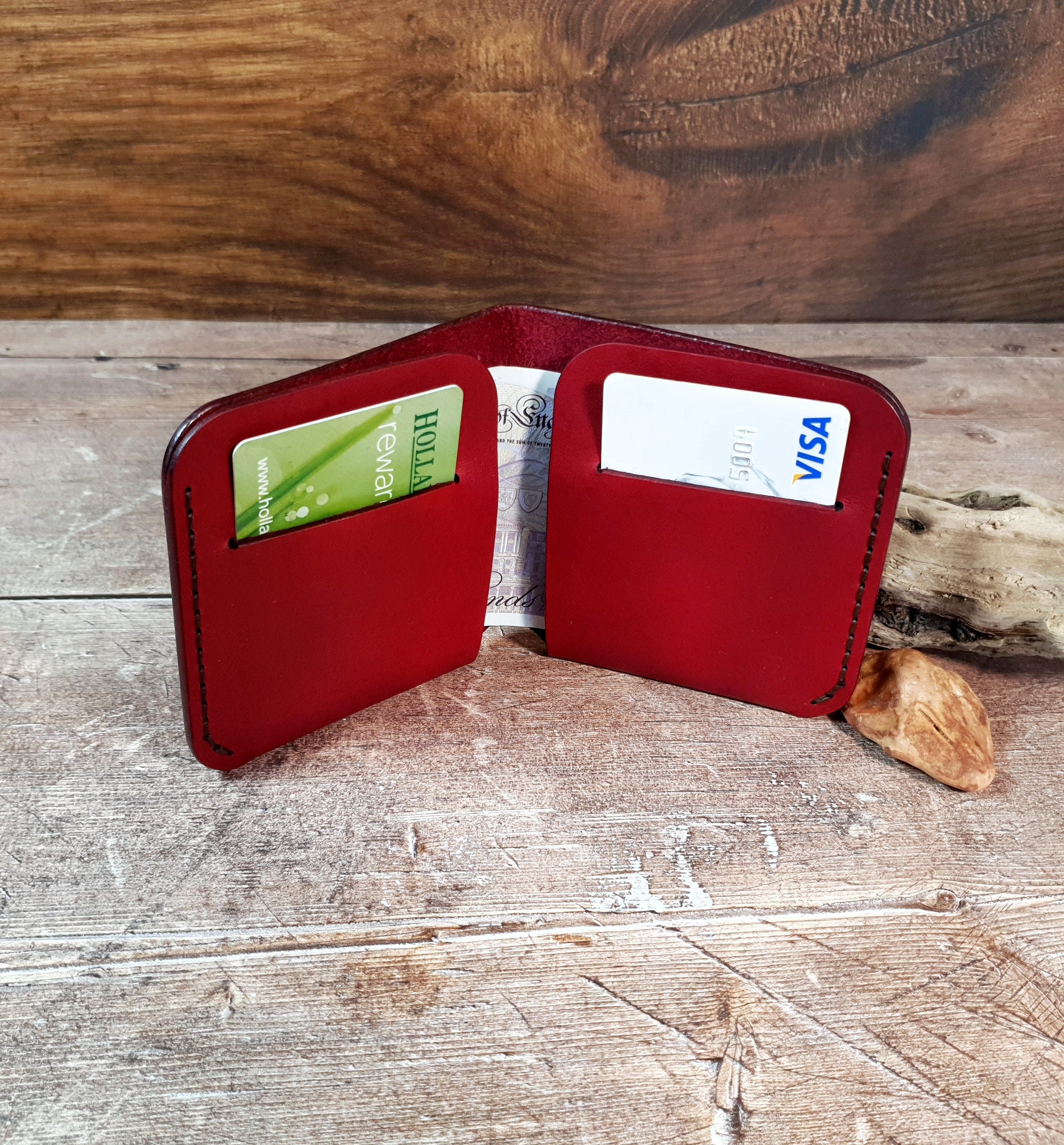 Leather Bi-fold Wallet, Simple Leather Wallet For Cards & Cash, Unisex Leather Wallet, Minimalist Leather Cash Wallet, Multi Currency Wallet