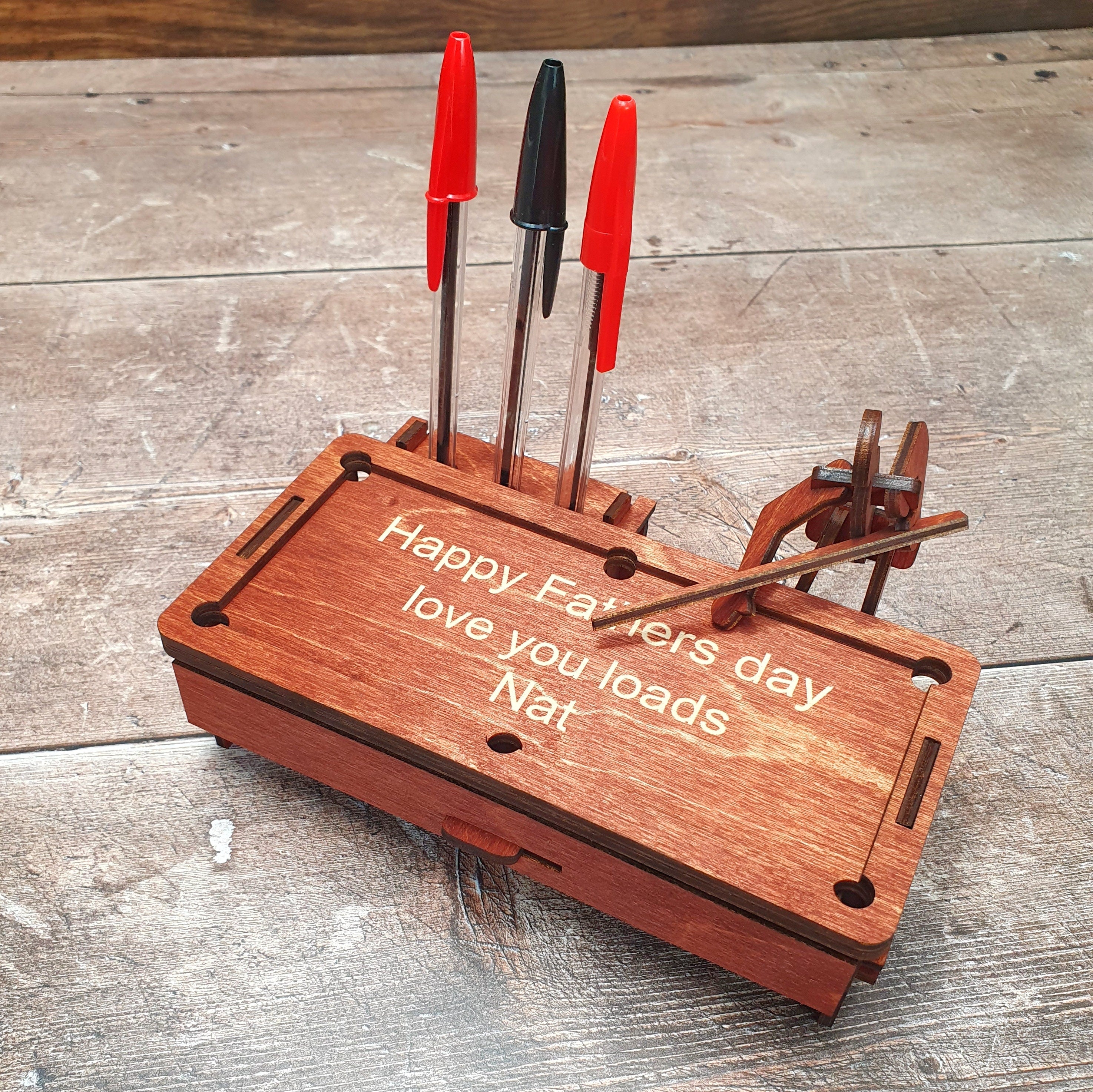 Novelty Pool Table Pen Holder-Desktop Snooker Table Wood Ornament-Snooker Gift-Billiard Gift-Personalised Games Gift, Dad Office Desk Gift
