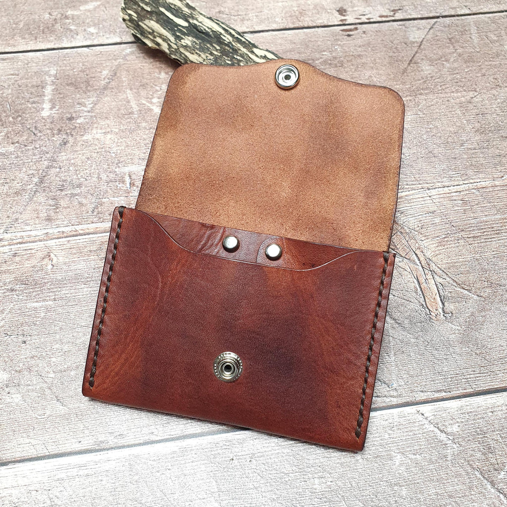 Handcrafted Leather Wallet, Card Wallet, Cash Wallet, Dual Pocket Button Closure Wallet, Personalised Wallet, Expanding Card Holder Case