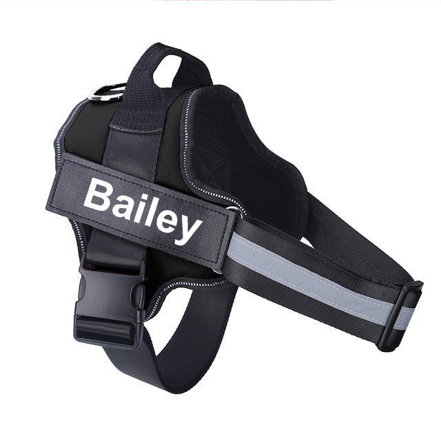 Personalised No-Pull Dog Harness with Reflective Strip