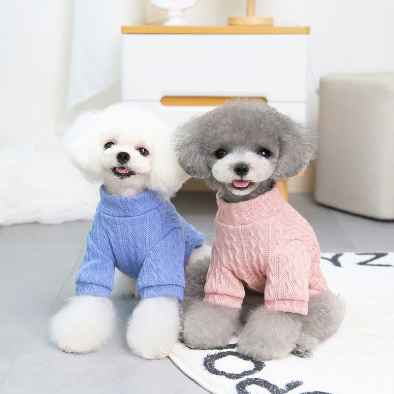Wool Dog Sweater Warm Autumn Winter Clothing for Small Dogs Pet Supplies