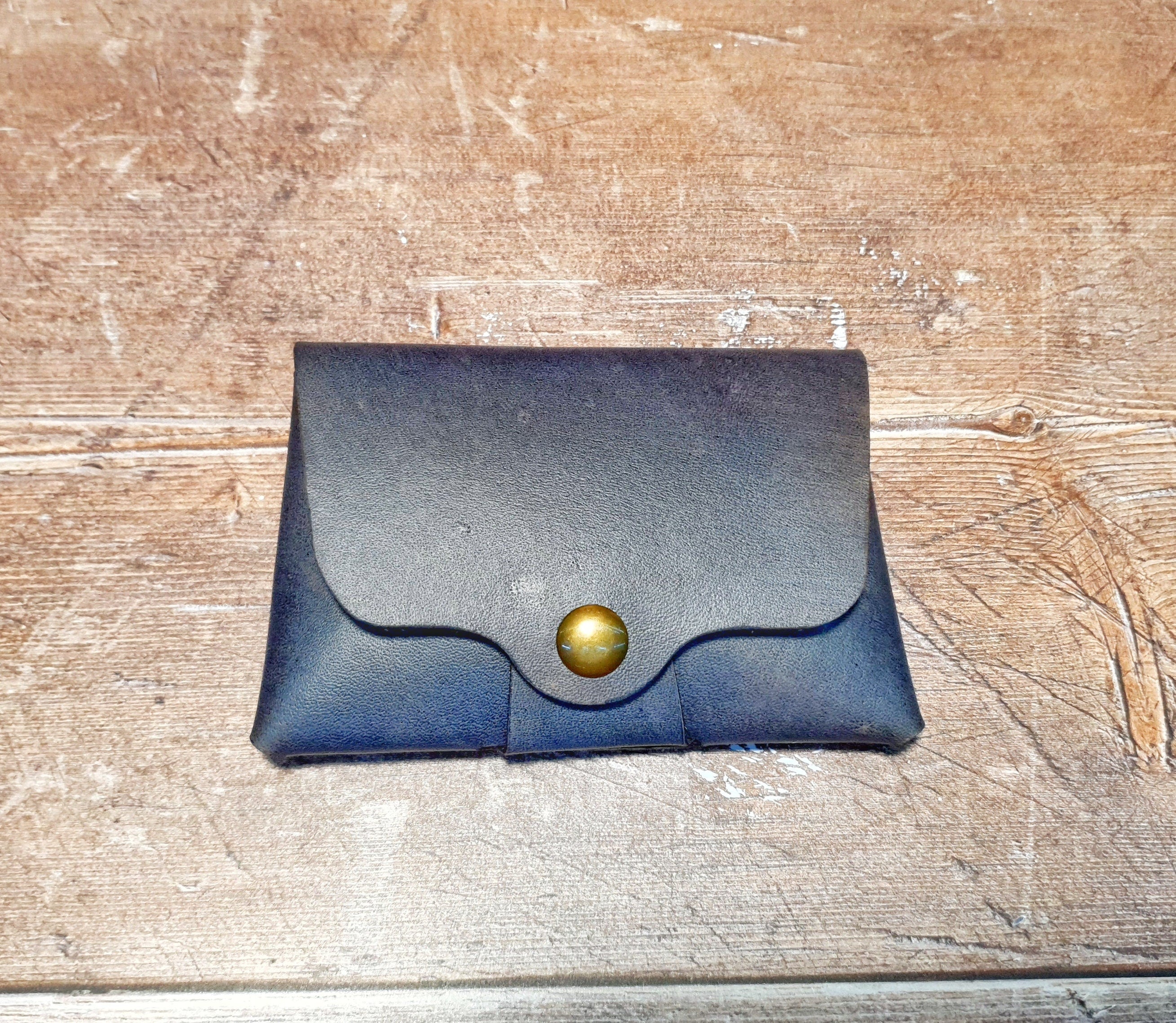 Leather Card Wallet, Handmade Leather Money Purse, Leather Cash Wallet, Magnetic Money Wallet, Stitchless Card Case Money Holder