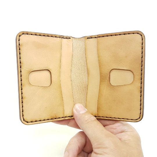 Digital Download Leather Card Wallet, Folding Leather Card Case Template, Printable Leather Card Holder Pattern, PDF Leather Wallet Design