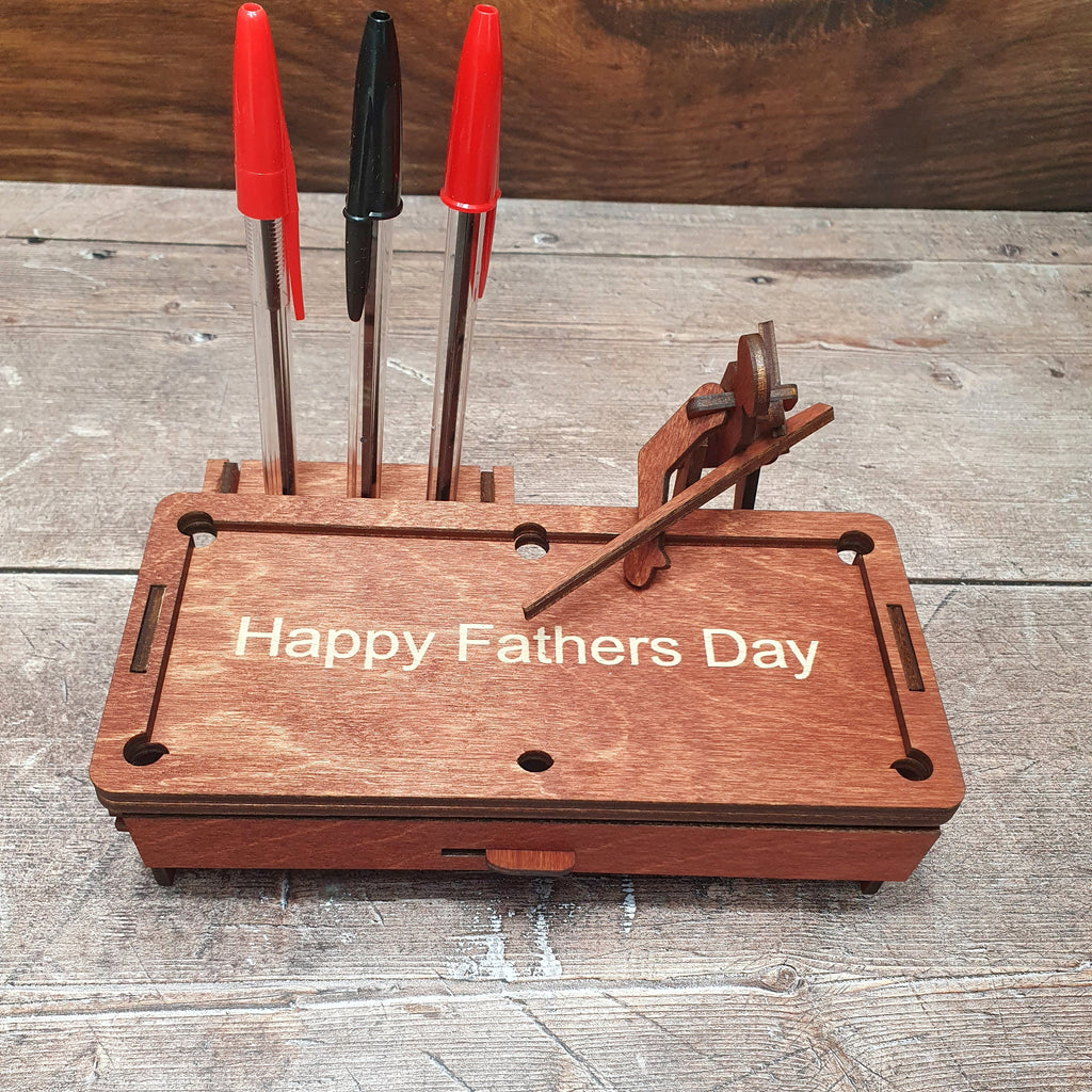 Novelty Pool Table Pen Holder-Desktop Snooker Table Wood Ornament-Snooker Gift-Billiard Gift-Personalised Games Gift, Dad Office Desk Gift