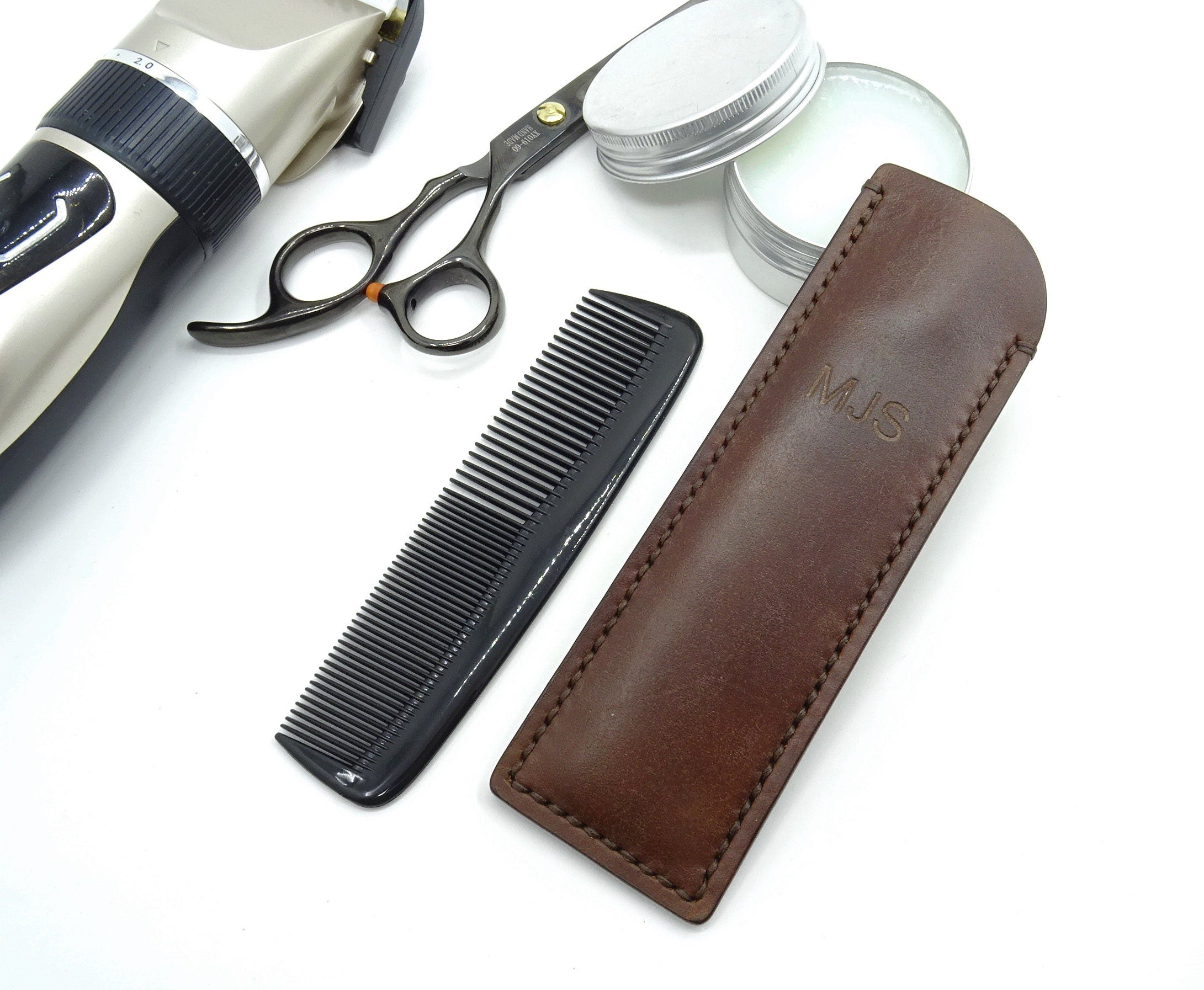 Handmade Leather Comb Sheath: Men's Beard & Hair Care