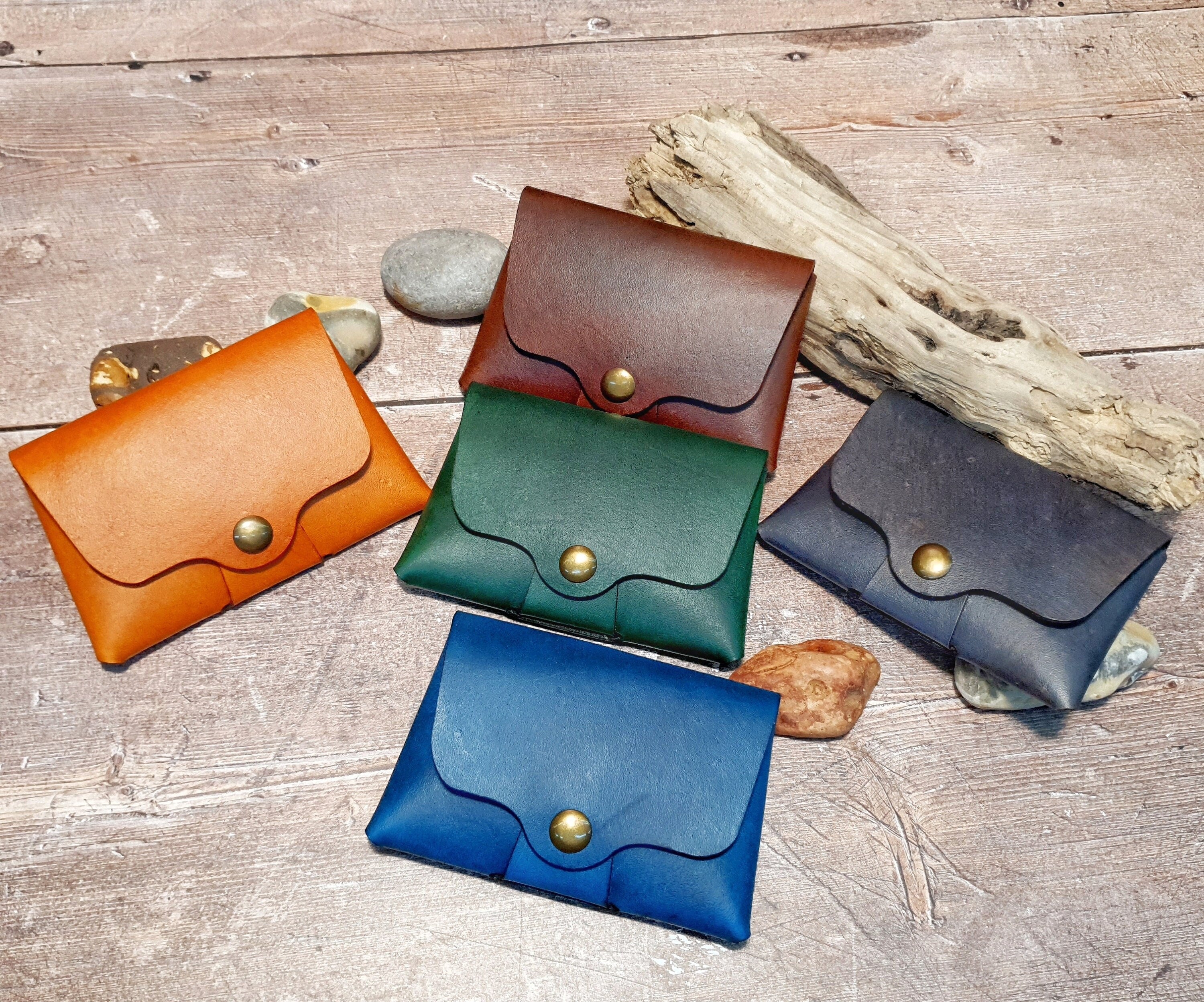 Leather Card Wallet, Handmade Leather Money Purse, Leather Cash Wallet, Magnetic Money Wallet, Stitchless Card Case Money Holder