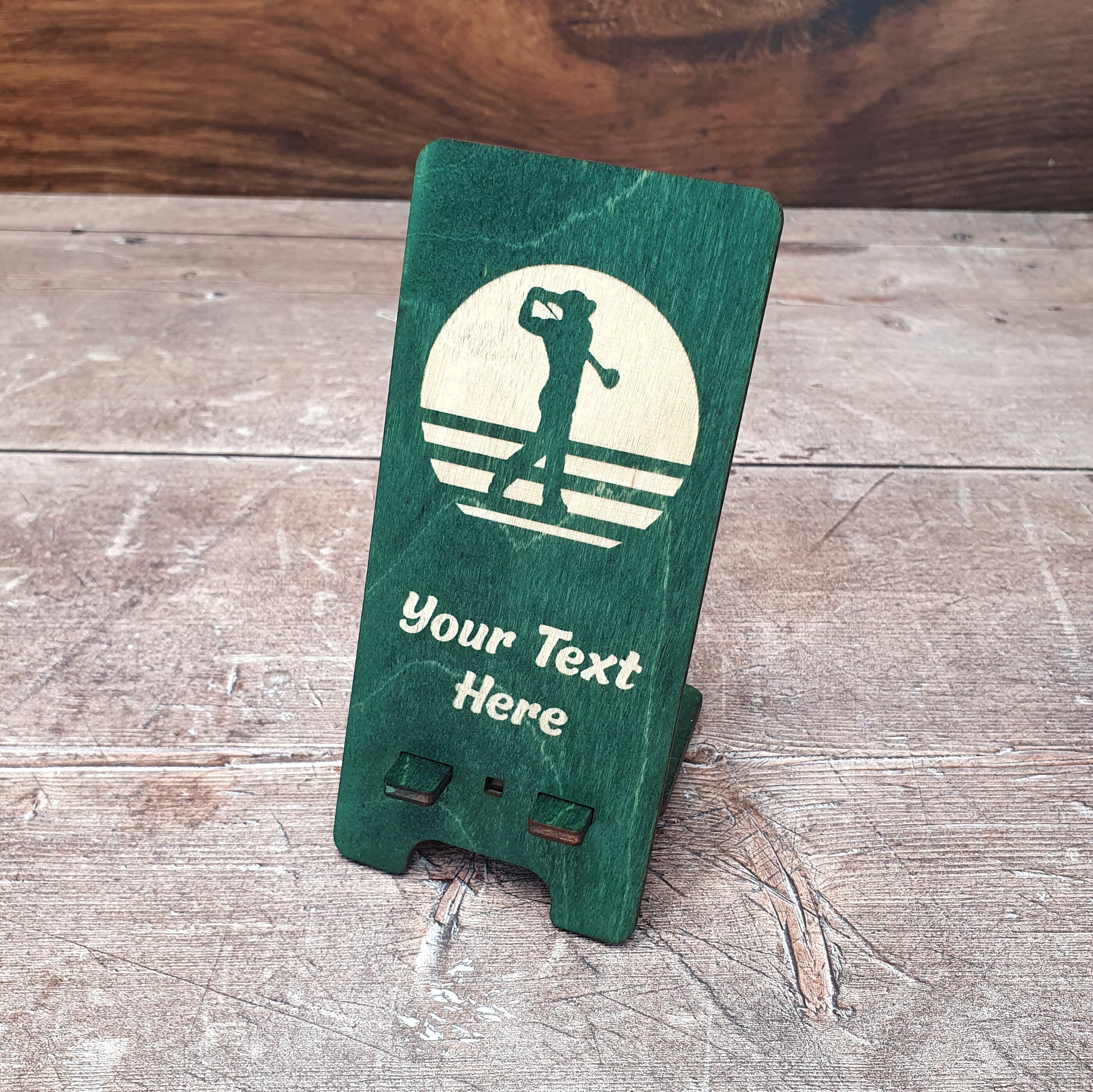 Personalised Wood Phone Stands, Phone holder Gift, Mobile Phone Stand, Collapsible Phone Stand, Birthday Gift, Fathers Day Gift
