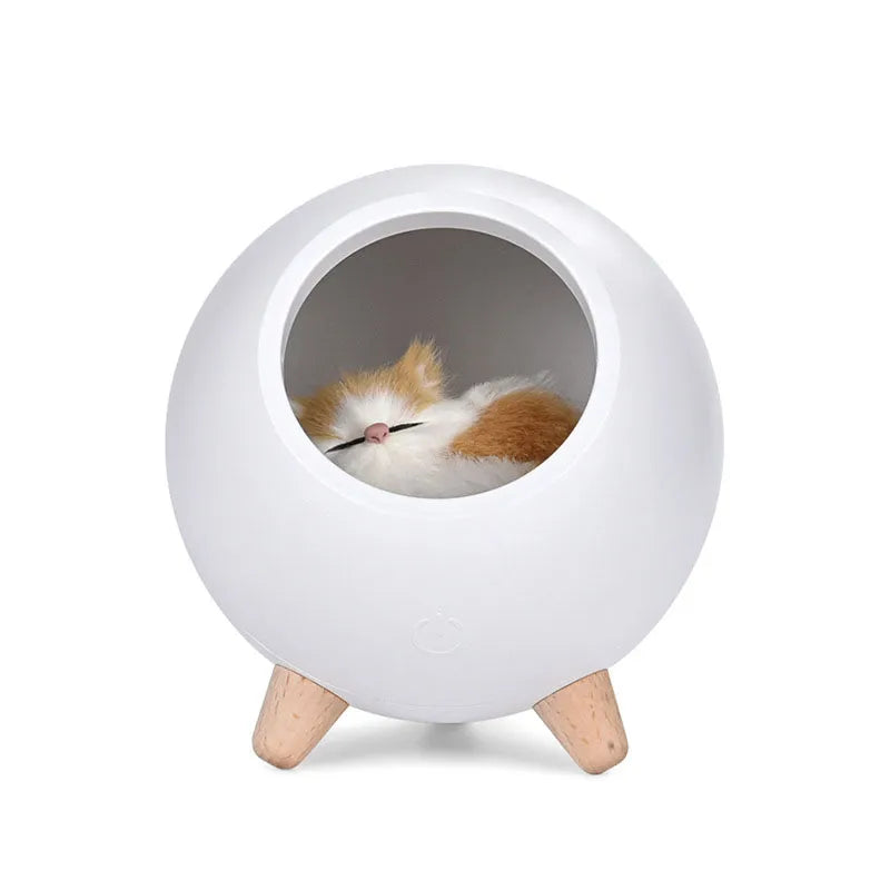Cute little pet house night light usb rechargeable headlamp children's bedroom Bluetooth speaker led bedside table lamp desktop