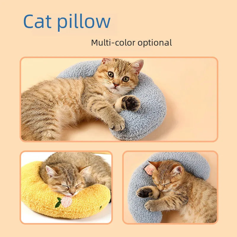 Pet Pillow Dog Cat Sleeping Moon Small Dog Plush Cushion Mat Pet Supplies Fluffy Bed Cat Nest Comfortable Sleep Surface