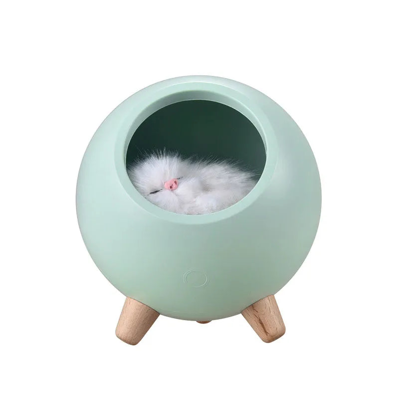 Cute little pet house night light usb rechargeable headlamp children's bedroom Bluetooth speaker led bedside table lamp desktop